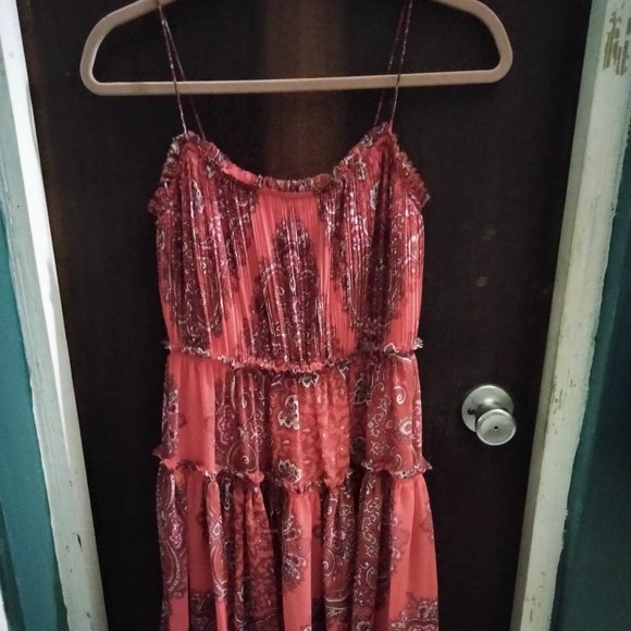 Banana Republic Tiered Midi Dress Size 0 - Picture 1 of 5